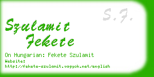 szulamit fekete business card